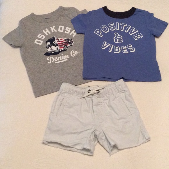 OshKosh Boy’s T-Shirt and Shorts Bundle - Picture 1 of 4